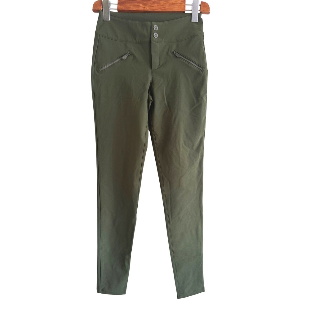 Alp-n-Rock Womens Olive Green Skinny Stretch Pants Bamboo Blend XS‎ High Rise